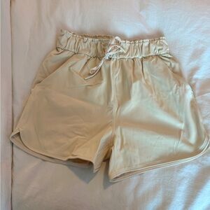 Lululemon Athletica Cream Athletic Shorts